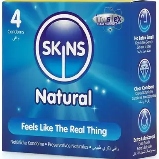 Prezervative Skins Natural Premium – pachet 4 bucăți – imagine 2