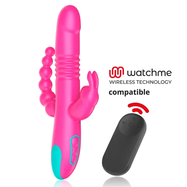 Vibrator Triple Stimulare Happy Loky Donald cu Telecomandă Watchme — HAPPY LOKY