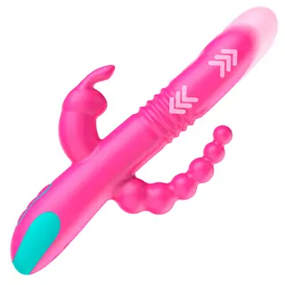 Vibrator Triple Stimulare Happy Loky Donald cu Telecomandă Watchme – imagine 2