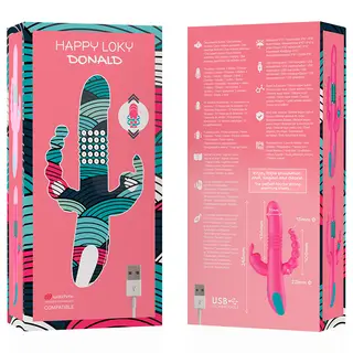 Vibrator Triple Stimulare Happy Loky Donald cu Telecomandă Watchme – imagine 7