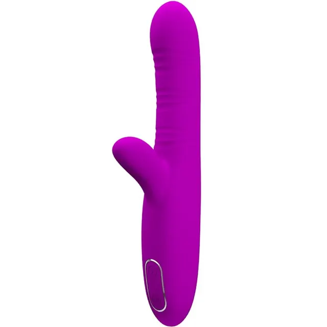 Vibrator Multifuncțional Pretty Love Angelique cu Stimulator Clitoridian, Mov — HIGH TECH