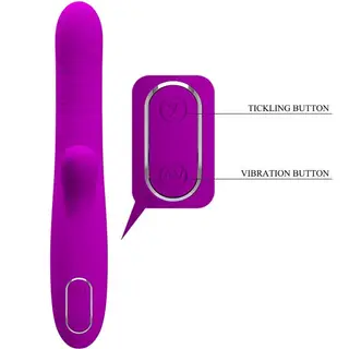 Vibrator Multifuncțional Pretty Love Angelique cu Stimulator Clitoridian, Mov – imagine 4