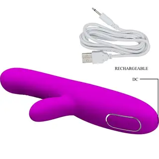 Vibrator Multifuncțional Pretty Love Angelique cu Stimulator Clitoridian, Mov – imagine 5
