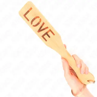 Paletă BDSM din Bambus KINK cu Inscripție Love, 32 cm – imagine 1