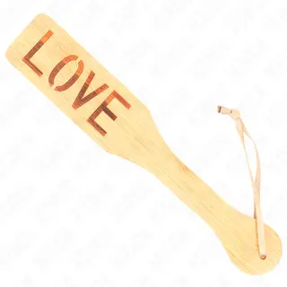 Paletă BDSM din Bambus KINK cu Inscripție Love, 32 cm – imagine 2